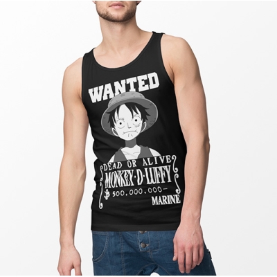 TANK TOP ONE PIECE WANTED LUFFY 500